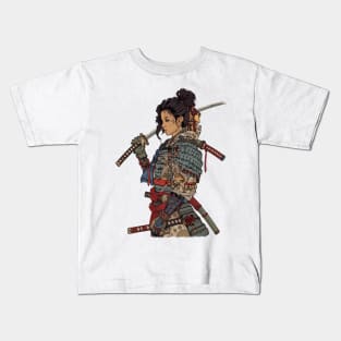 Afro Samurai Girl Japanese Art Kids T-Shirt